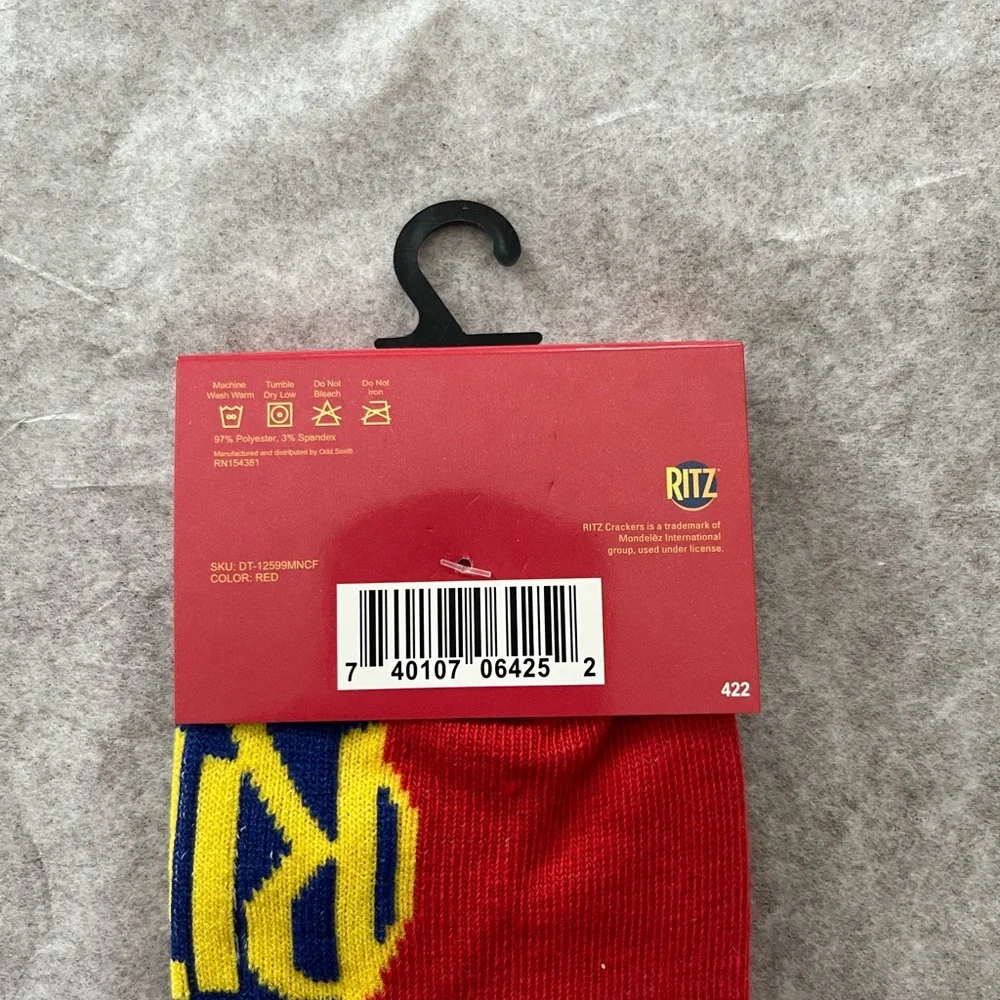 Ritz Crackers Socks Fits Men’s Size 6-12